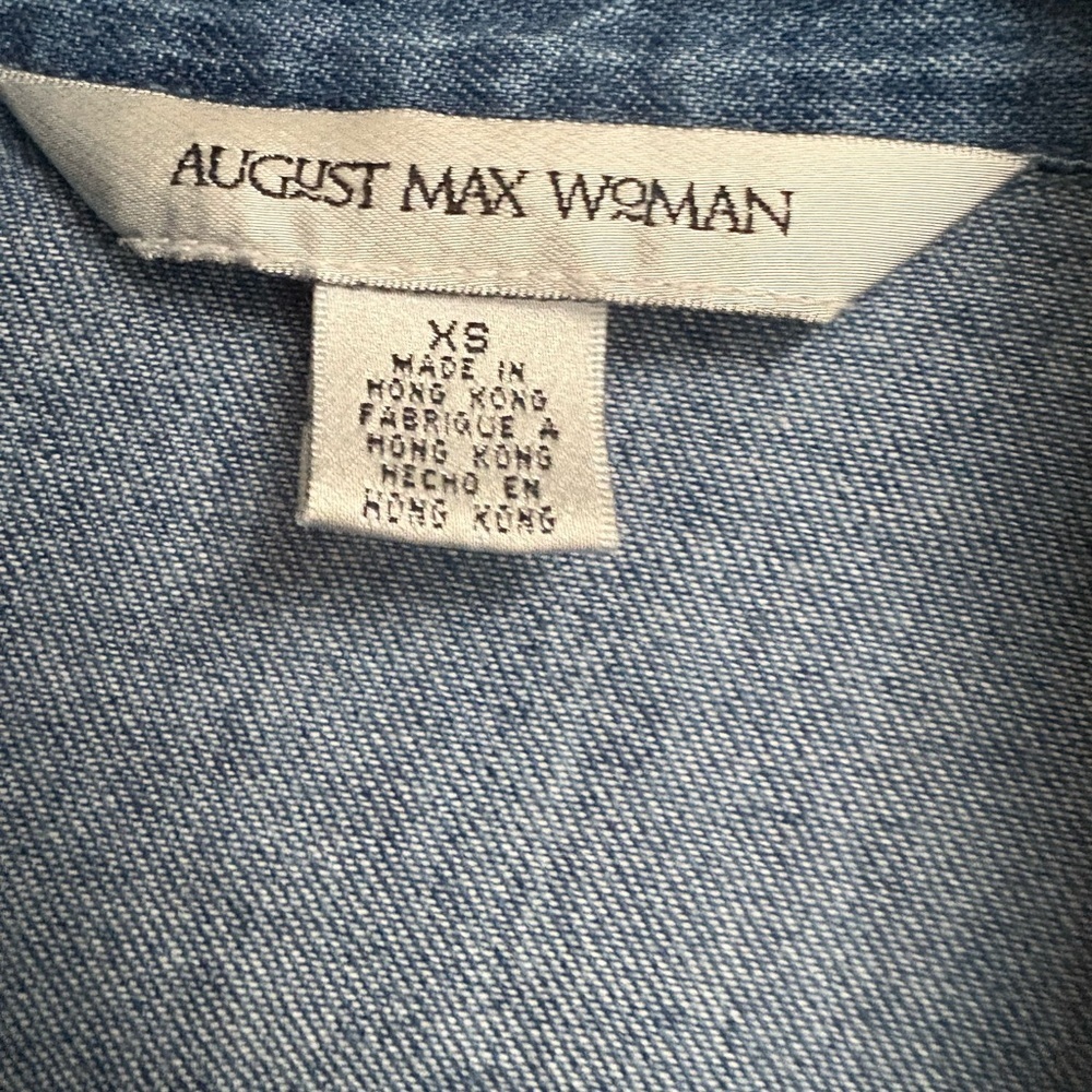 August Max Indigo Button-Down Shirt - image 3